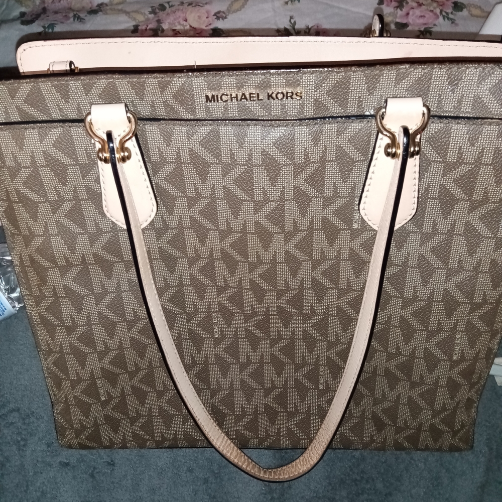 Michael Kors Brown and Tan Tote Bag